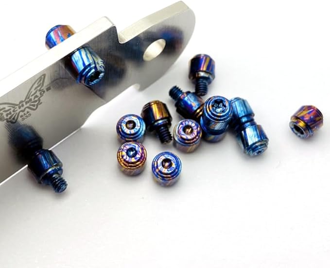 2 Sets Custom Thumb Stud Fits for Bugout 535 Titanium Damascus Push Nail Screw DIY Replacement Accessory