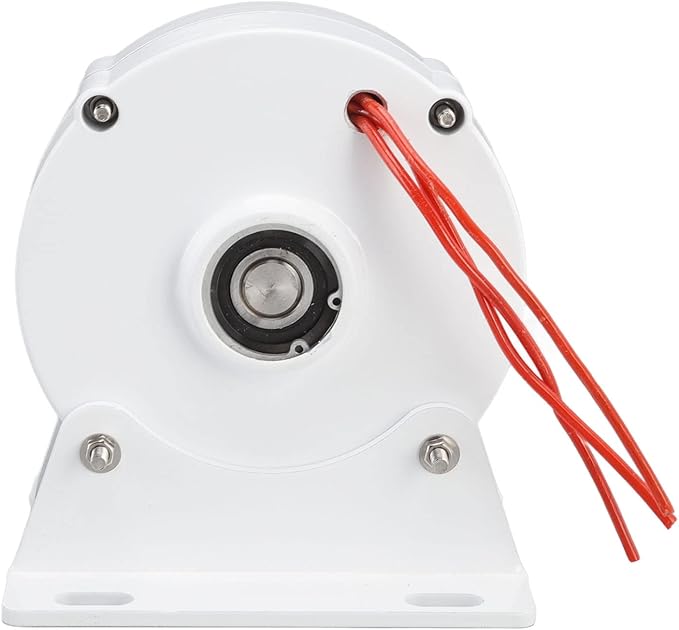 Three Phase Alternator DIY 6000W 12V 24V 48V Gearless Permanent Magnet Low Speed 750 RPM Aluminum Alloy H Class Insulation Energy Saving AC Alternator for Vertical Horizontal Wind Turbine(12V)