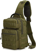 Sunnystacticalgear Outdoor Sports Hiking Sling Bag Shoulder Pack Camouflage Tactical Molle Chest Bag - Green