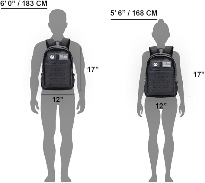 TORCH 30L Backpack Urban Tactical Outdoors MOLLE Bag for Every Day Carry fits 15” Laptop Airline Approved V2 (Black)