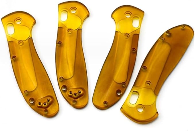 1 Pair Custom PEI Scales with 3 Sets Screws Fit for Griptilian 551 550 Ultem Handle Patch DIY Replacement