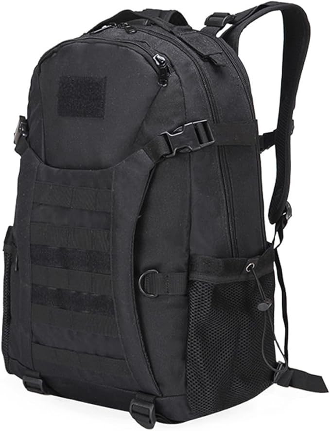 Tactical Backpack for Men Day Pack Molle Military Rucksack Waterproof 35L EDC Bag for Fishing Hiking Hunting (Black)