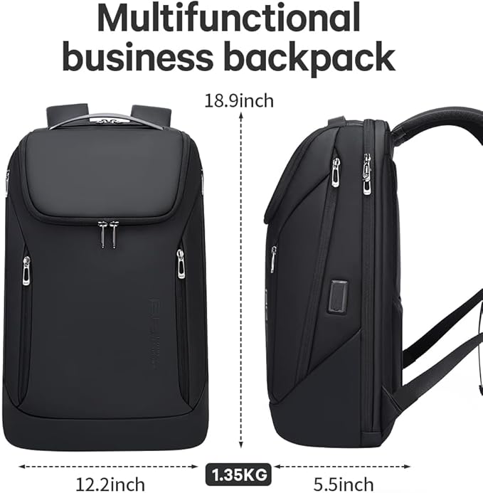 BANGE Business Smart Backpack Waterproof fit 15.6 Inch Laptop Backpack with USB Charging PortTravel Durable Backpack