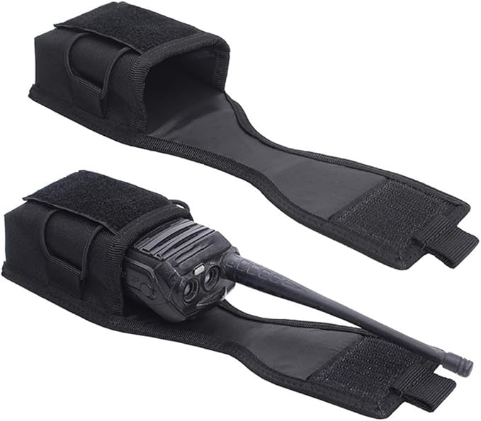 Versatile Pouch Case Holder for GPS Phone Universal Radio Pouch Adjustable Molle Magazine Bag with Elastic Cord Small Nylon Belt Pack for Walkie Talkies Radio