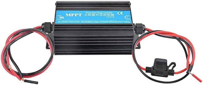 MPPT Solar Charge Controller 24V-72V 300W Boost Charger with Digital Display for Home RV Off-Grid Solar Panel System Battery Regulation