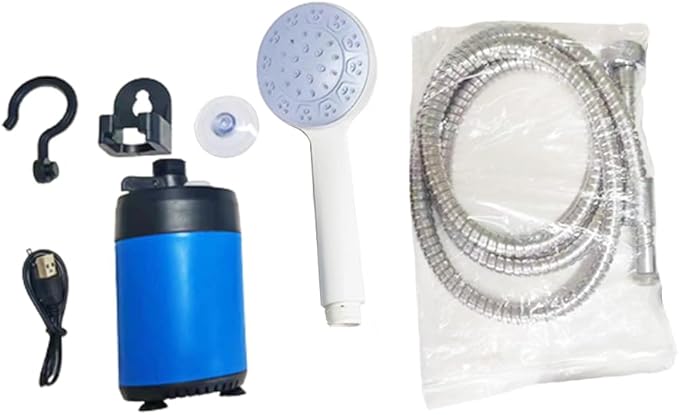 Shower HeadPortable Shower Camping Outdoor Shower Handheld Electric Shower Battery Powered Compact Handheld Rechargeable Camping Showerhead