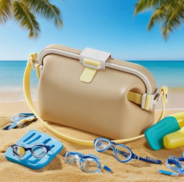 Small Waterproof Bag Swimming Bag Used for Beach and Water parks Food and Cosmetics Silicone Storage Bags