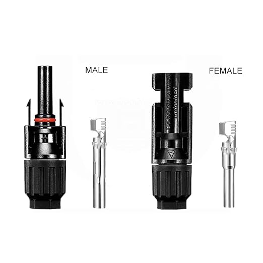 Solar Panel Crimping ToolCrimping Tool Kit with 10PCS Connectors and 2PCS Spanner Wrench and 2PCS Y Solar Connectors and Solar Wire Crimping Tool for PV Cable