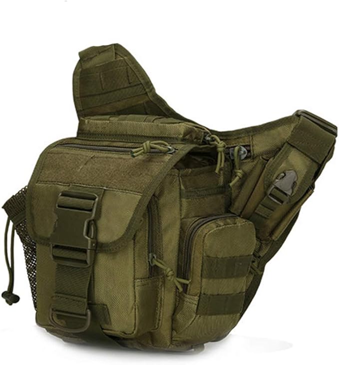 Sunnystacticalgear Outdoor Sports Hiking Sling Bag Shoulder Gear Pack Chest Range Bag Molle Camouflage Tactical Versipack - Green