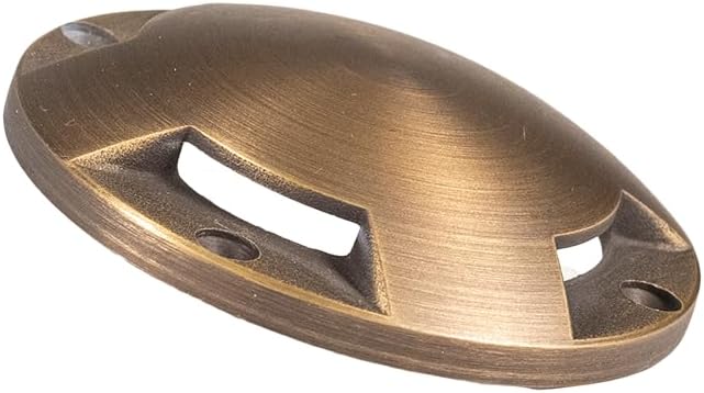 VOLT 12V 3-in-1 Waterproof IP68 Mini MR11 in-Grade Light with Brass Turret Top (Bronze) for Low Voltage Landscape Lighting on Pathway Driveway Deck or Dock