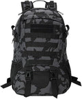 Military Tactical Backpack for Men Hiking Day Pack Molle Military Rucksack Waterproof EDC Bag (Black CP)