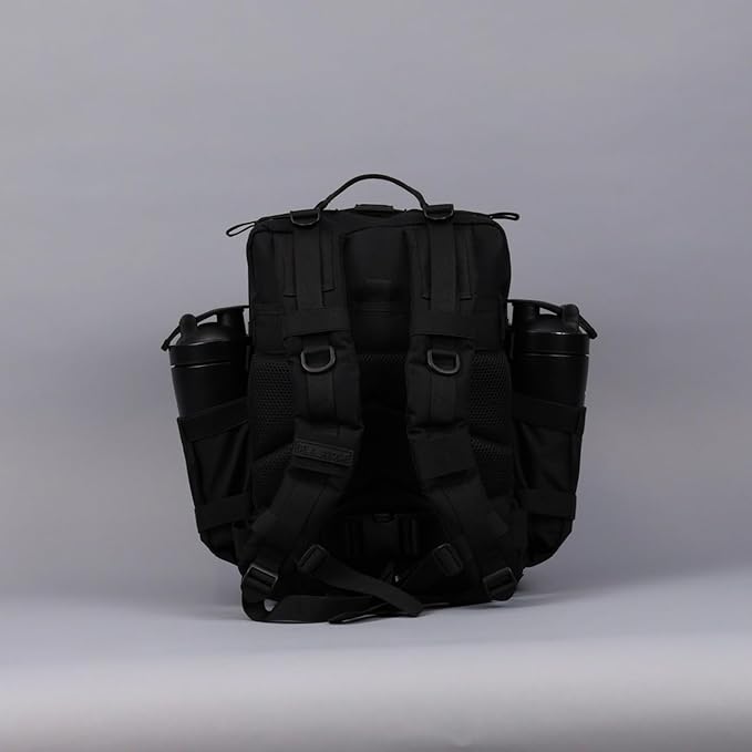 WOLFpak 25L Tactical Gym Backpack (Nightshade Edition) Durable 1000D Waterproof Oxford Material with MOLLE Webbing Laptop Pocket &amp Dual Cup Holders