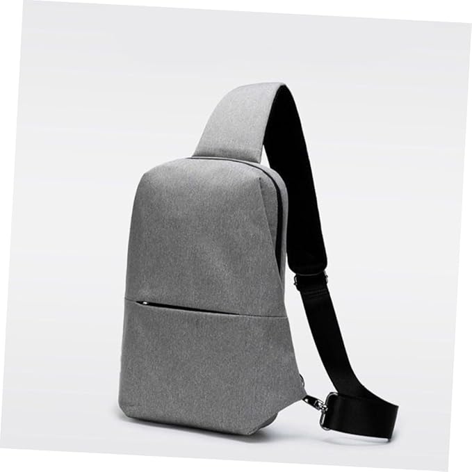 Sling Backpack Multi-purpose Shoulder Chest Bag for Hiking Travel Kayaking Light Grey