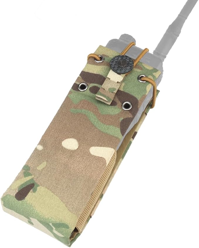 Military Tactical MOLLE Radio PouchAirsoft Paintball Hunting Walkie-Talkie Holder Bag for MPU5AN/PRC- 163AN/PRC-152AN/PRC148 etc.