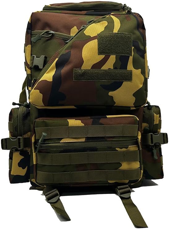 Tactical Backpack Military Molle Hiking 56-75L Military Fan Outdoor Hiking Tactical Pack Jungle Camouflage