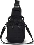 Genérico Compatible For Military Tactical Backpack Shoulder Bag Chest bag Men Outdoor Hiking Camping(Black color)