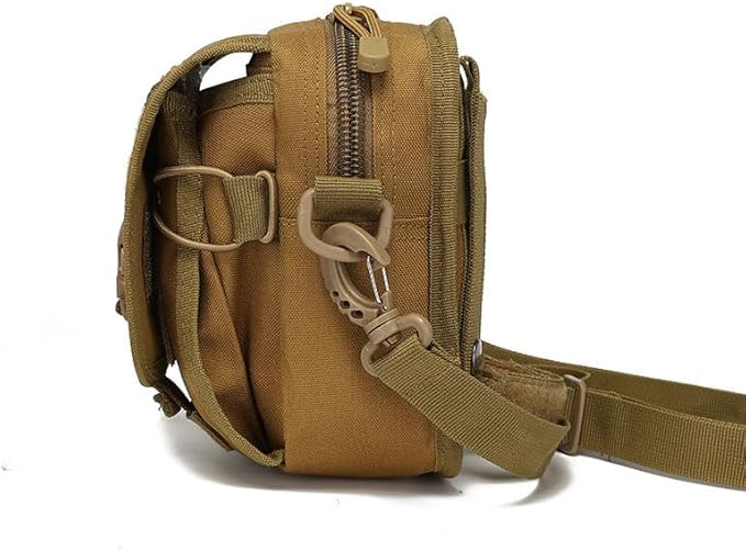 Outdoor Sports Hiking Sling Pack Camouflage Tactical Molle Shoulder Bag - Black