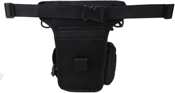 Ox Cloth Drop Leg Bag Tactical Photography Pouch with Quick Access Multifunctional Sports Leg Pack for Outdoor Activities Durable Drop Leg Bag with Adjustable Strap (Black One Size)