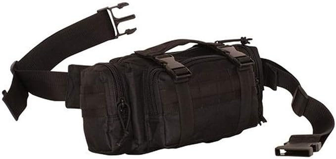 FOX OUTDOOR PRODUCTS Modular Deployment Bag | Tactical Waist Pack Go-Bag &amp Pack Attachment with Organizer Pockets &amp Webbing