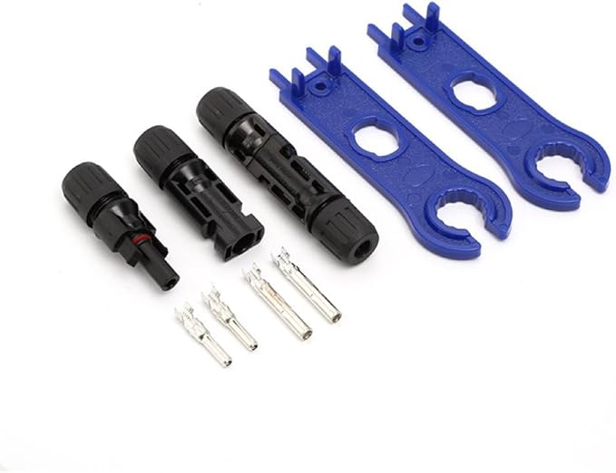 100PCS Solar connectors 50 Pairs Solar Panel Connectors with 2 Wrenches Solar Connector with IP67 Waterproof Solar Panel Wire connectors (50pair)