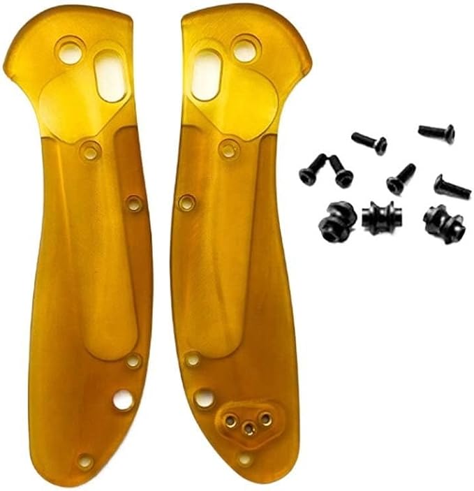 1 Pair Custom PEI Scales with 3 Sets Screws Fit for Griptilian 551 550 Ultem Handle Patch DIY Replacement