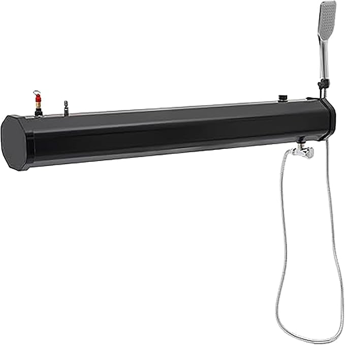 Self-Heating Travel Shower in-car Camping Shower Roof Rack Mountable Tank with Flexible Shower Head for Car Wash Trekking and Adventure Travel(20L)