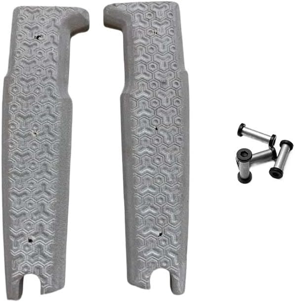 2-Piece Pair CNC G10 Scales Handle Patch Blank DIY Replacement with 4 Sets Screws(Sand)