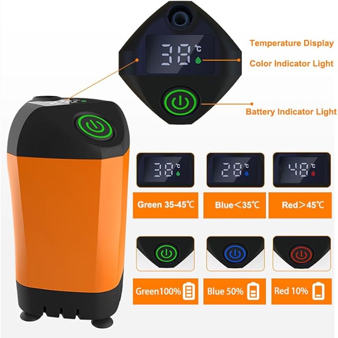 Portable Shower for Camping Shower Outdoor Camp Shower Pump 6000mah USB with Intelligent Digital Display Camping Shower Head Nozzle Camping Shower Kit Perfect for Camping Hiking Washing Pet Bath