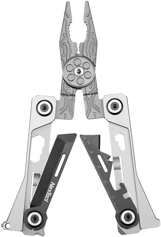 NexTool Folding Credit Card Multitool Wallet Multi Tool 20 in 1 Stainless Steel Wallet Tool Card with Pliers Knife Bottle OpenerHexagon Spanner Compact Lightweight EDC ToolsGifts for Men Unique