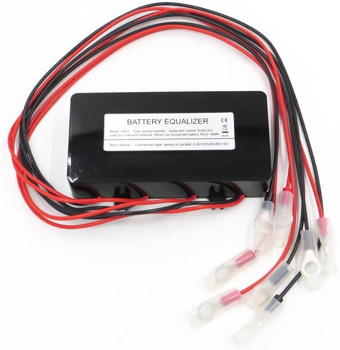 Battery Equalizer HA02 48V Batteries Voltage 4 x 12V DC Inverter Balancer Lead Acid Battery Charger Regulators Connected Series (4 X 12V)