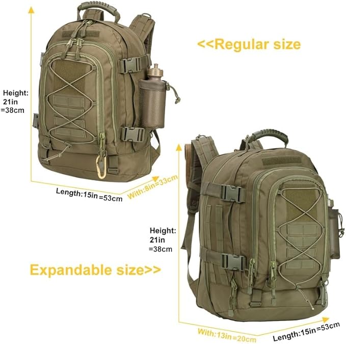 Jungle Leopard 60L Backpack for Men Large Military Backpack Tactical Travel Backpack for Work Camping Hunting Hiking (Color : BP-ZY74-CP)