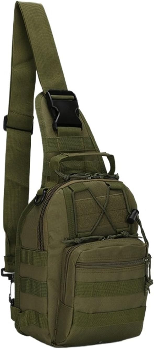 Genérico Tactical Assault Pack Sling Backpacks Waterproof Rucksack BagCompatible for Outdoor Hiking Travelling(Green(Style A))