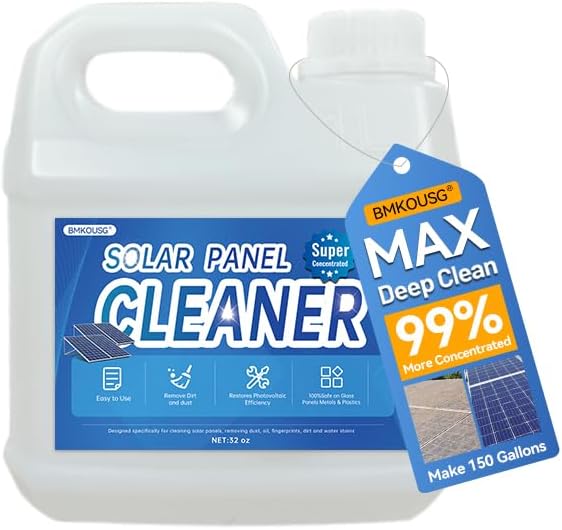 Solar Panel Cleaner Super Industrial Grade Concentrated Solar Panel Cleaning - Fast Dry Remove DirtDustDroppingsOilsFingerprintsWater Spots (1 KG)