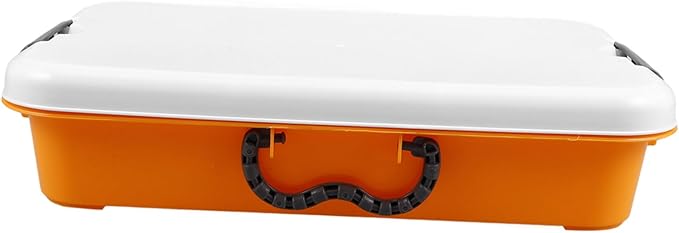 Abaodam Handheld Sand Tray with Lid Portable Montessori Storage Bin Sturdy Plastic Sandbox Organizer for for Craft Supply Storage