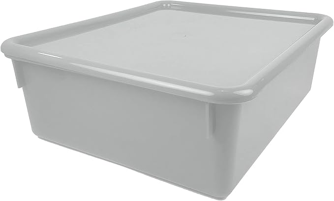 Romanoff Double Stowaway Tray with Lid White