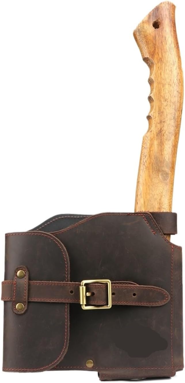 PU Leather Axe Protective Cover Holder Hatchet Sheath Case Axe Protector Outdoors Accessories Woodworking Camping for Outdoor Camping Blade Protection