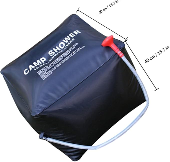 Portable Solar Shower Bag for Camping Outdoor Use Waterproof Solar Heating Bag 5 Gallon Capacity Lightweight and Convenient for Hiking Travel and Beach