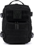 WOLFpak 9L Mini Tactical Backpack for Men &amp Women | Compact Small Everyday Carry Bag for Gym School Travel | Durable Water-Resistant Daypack with Molle System and Patch Panel (Black Venom)