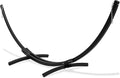 Lazy Daze Hammocks 12 Ft Heavy Duty Steel Arc Hammock Stand with Carabiner and Chain 2 Person Weather-Resistant Curved Stand for Outside Backyard Patio 500 Lbs Capacity Black
