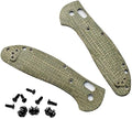 1 Set Scales Handle Fits for Benchmade Griptilian 551 Micarta Handle Patch with 3 Sets Support Shafts