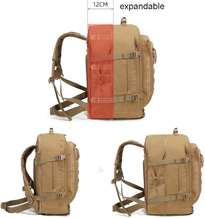 Outdoor Sports Pack Hiking Bag Rucksack Knapsack Combat Camouflage Tactical Backpack - Black