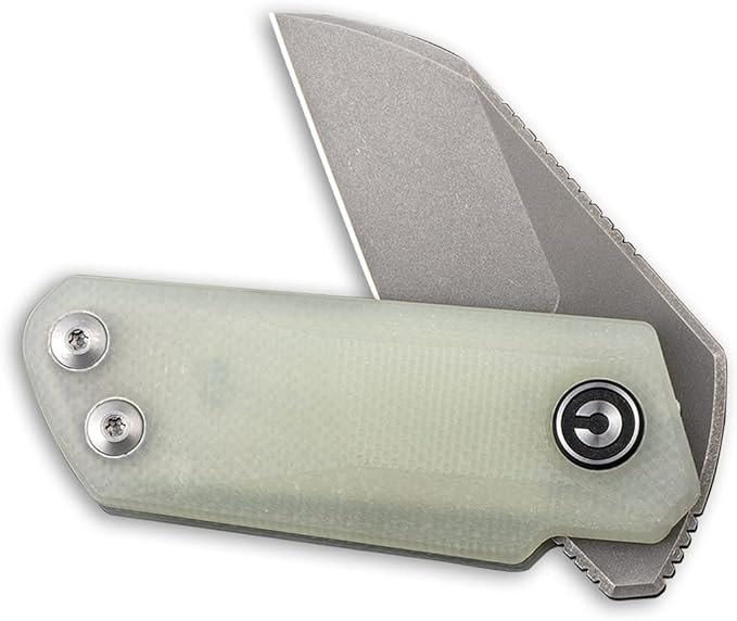 CIVIVI Ki-V Front Flipper Pocket Knife Double Detent Slip Joint Small Folding Knife with Deep Carry Pocket Clip For Easy EDC C2108A (Natural)
