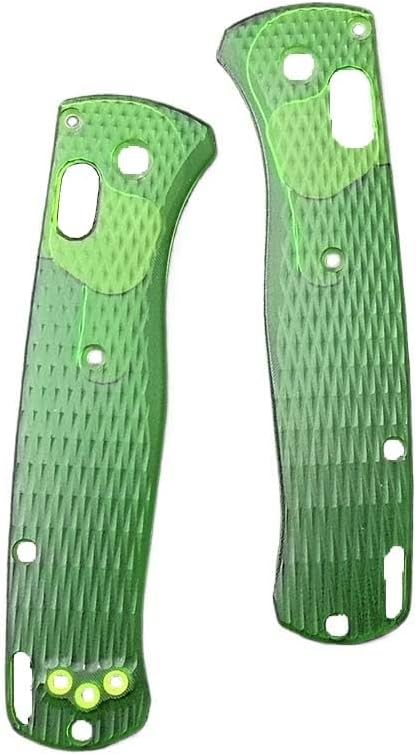 1Pair Custom Acrylic Scales Fits for Bugout 535 Clear Handle Patch DIY Replacement