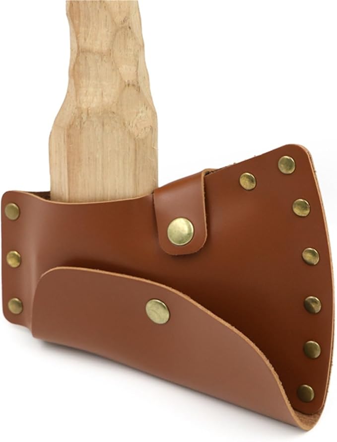 PU Leather Axe Sheath Multi-Size Axe Protective Cover Camping Accessory Essentials for Lumberjacks Working Outdoors for Outdoor Camping Blade Protection