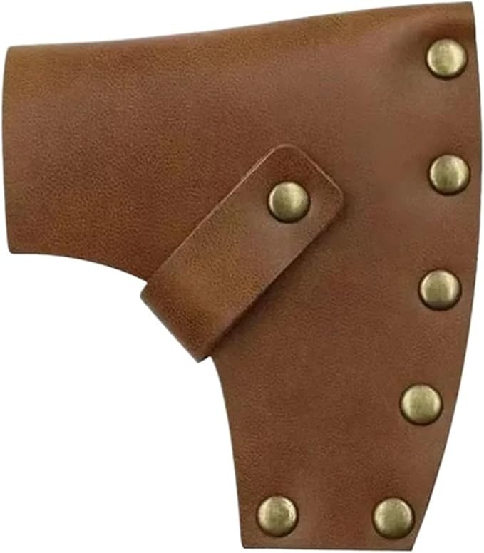 Axe Head Cover Hatchet Head Sheath Holster PU Leather Protector Camping Accessories for Outdoor Camping Blade Protection