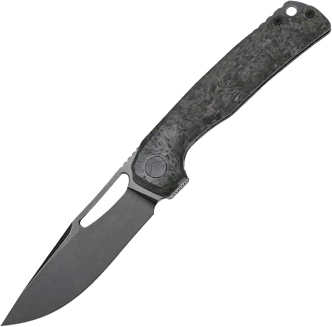 Pocket Knife 3.5 M390 Blade Folding Knife Hunting Knife Survival Knife with Pocket Clip EDC Knives for Hunting Camping Survival Outdoor Fishing Hiking (Black&ampGreen)