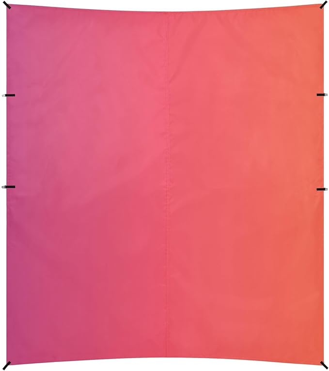 Purple Orange Gradient Beach Tent &amp Canopy UPF50+ Easy Setup Sun Shelter with Sandbags &amp Sand Shovel for Backyard and Camping