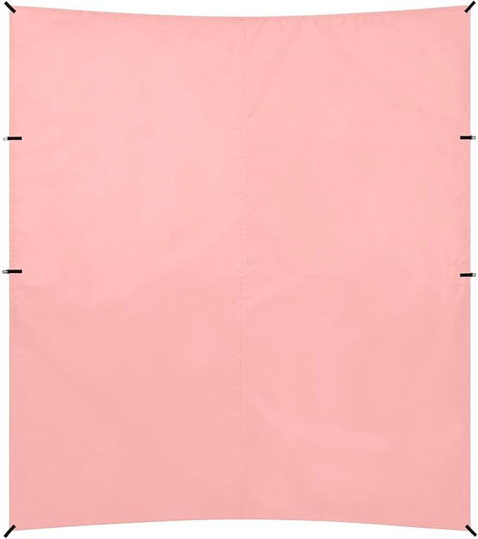 Solid Color Pure Plain Light Pink Beach Canopy UPF50 Lightweight Shade Sun Shelter with Sand Shovel for Camping Picnics Backyard &amp Fishing