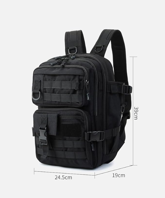 Tactical Backpack Military Molle Hiking 20L Outdoor Assault Cycling Bag Black