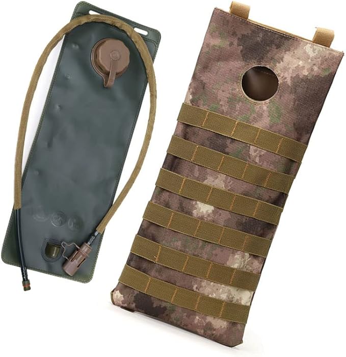 Tactical Molle Hydration Pack Hiking Water Pouch Bag Outdoor Sports Camouflage Combat Gear